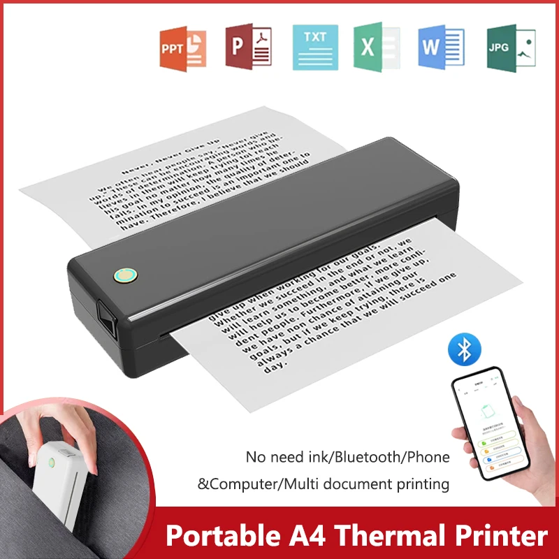 Impresora térmica portátil A4, - Home Office Questions reseña y precio