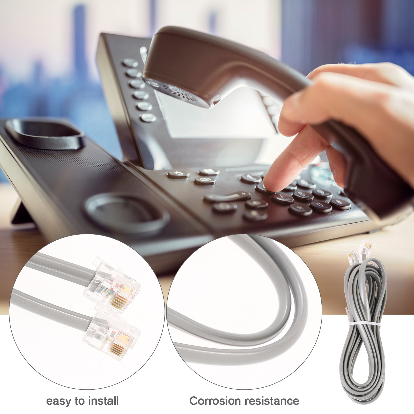 3 Conjuntos de Cables Telefóni - Home Office Contact reseña y precio