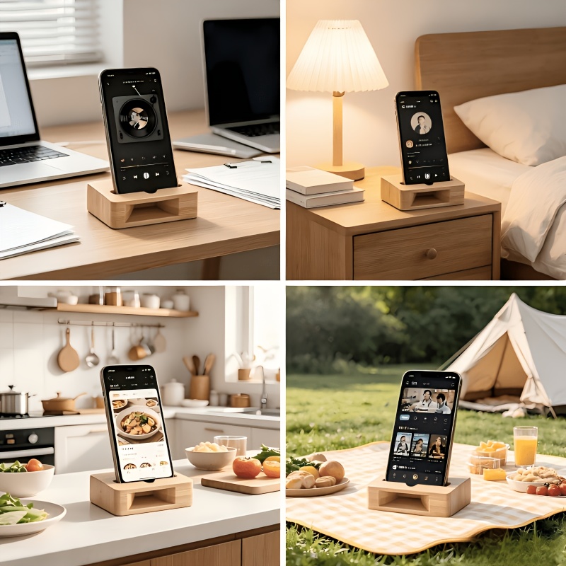 Soporte de Bambú para Teléfono - Home Office Contact reseña y precio